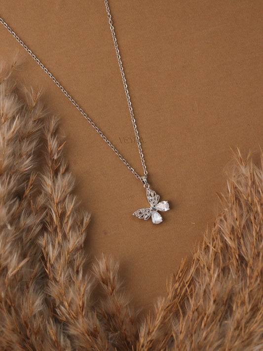 SILVER BUTTERFLY NECKLACE